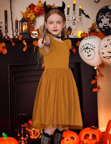 Image of Arshiner Toddler Tutu Dress Little Girls Fluffy Summer Dresses Casual Party Tulle Sundress for Kids 2-6Y