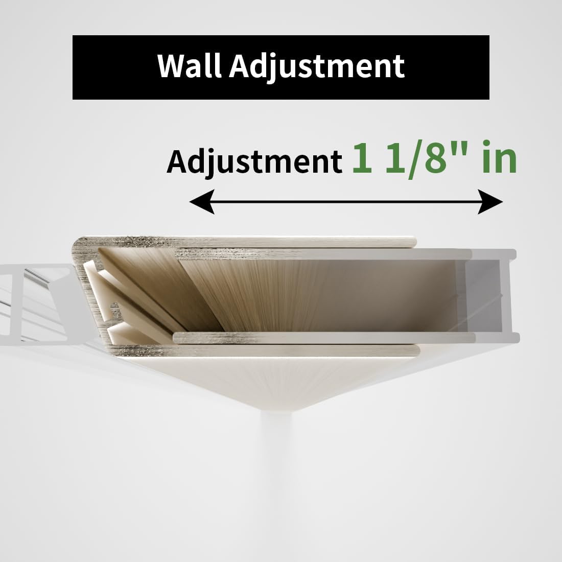 Diagram illustrating the ground adjustment feature for uneven surfaces.