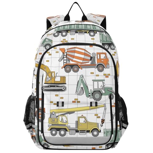 Sac à dos pour ordinateur portable pour enfants confortable motif camions