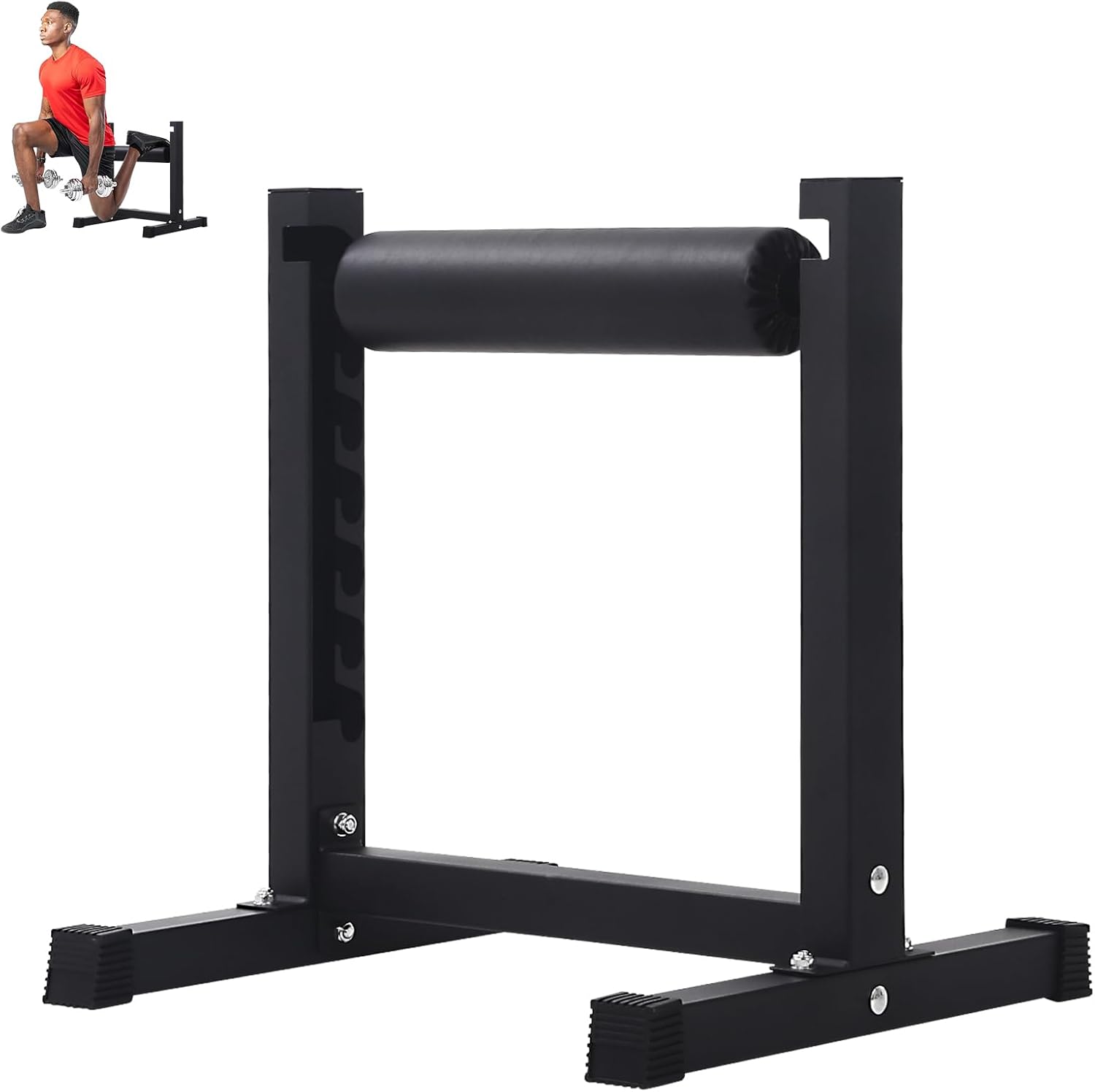 Bulgarian Split Squat Stand – Adjustable Single Leg Roller with 7 Heights and Enhanced Padding – Stand-Alone Lower Body Specialty Machine for Home Gym – Ideal for Squats and