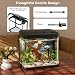 Aquarium Komplettset, GuKKK Nano Aquarium Stabiles Einsteigerbecken mit LED-Beleuchtung und Eingebautem Filtersystem, für Fisch, Aquariu Becken stoßfest,Schwarz (6L)