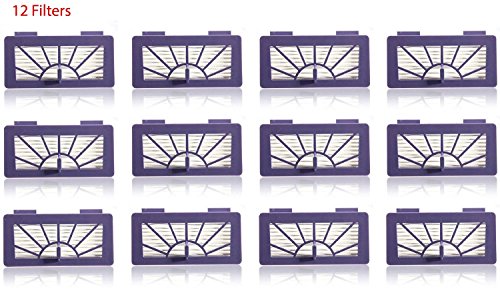 Nispira 12 Pack Hepa Filter Replacement Compatible with Neato XV-15 XV-25 XV21 Vorwerk VR100 Vaccum