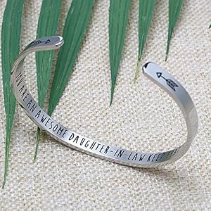 JoycuFF Bracelets for Women Funny Inspirational Gifts for Her Sister to Sister Jewelry Mantra Cuff Bangle