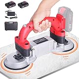 YJINGRUI Tile Vibrator 12,000VPM Tile Leveling Machine 21V 2000mA, Double Suction Cup Tile Tiling Ma