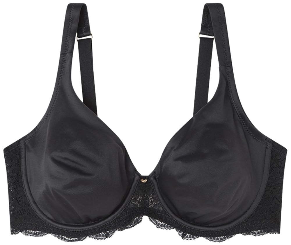 Women'secret Women's Reductor Femenine Real lace Minimiser Bra, Black/White, 90D