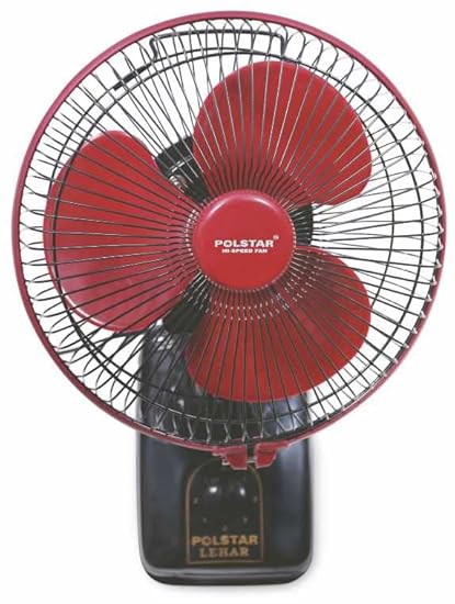 POLSTAR Lehar 225mm High Speed Fan (Red/Black) With 100% Copper Motor