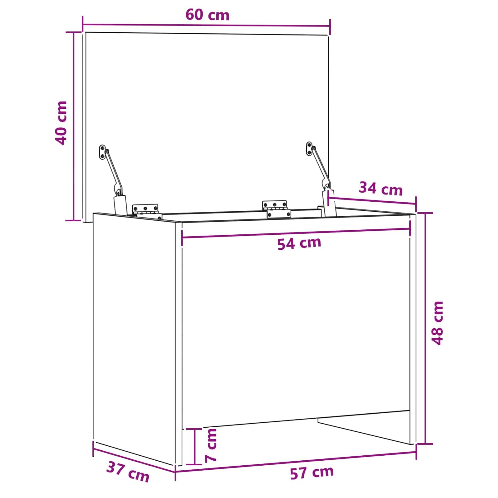 Fengshui Aufbewahrungstruhe Weiß 60 x 40 x 50 cm Holzwerkstoff | Großzügiger Stauraum für Kleidung, Bücher, Deko, einfache Montage, rechteckiges Design für Schlafzimmer und Flur