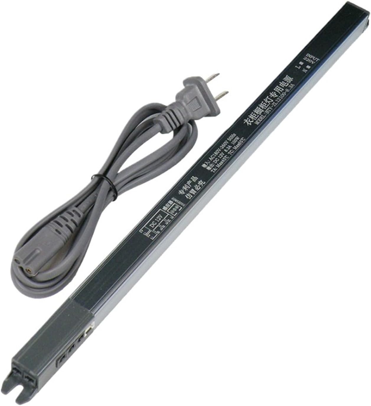 Ultra-Thin 12v 24v Wardrobe Cabinet Light Power Interface 3-Wire Induction centralized Control led Switch Power Supply(60W-12V(5A)-6 Output Ports)