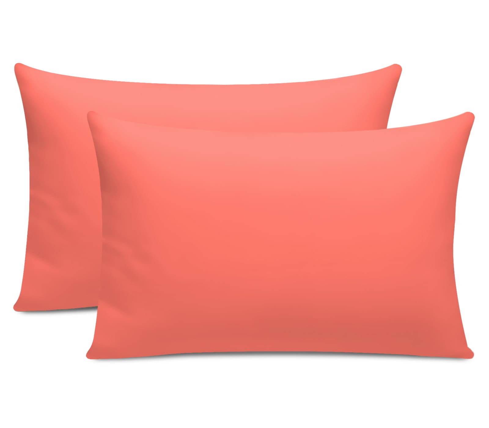 Grace Cotton Pack of 2 Pillowcases - Standard Pillow Case - Coral