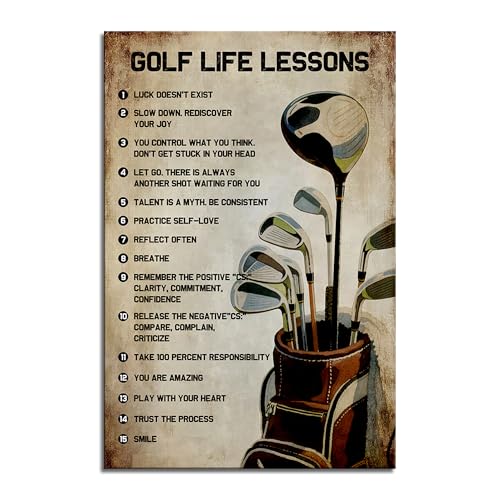 Golf Life Lessons Poster Motivational & Inspirational