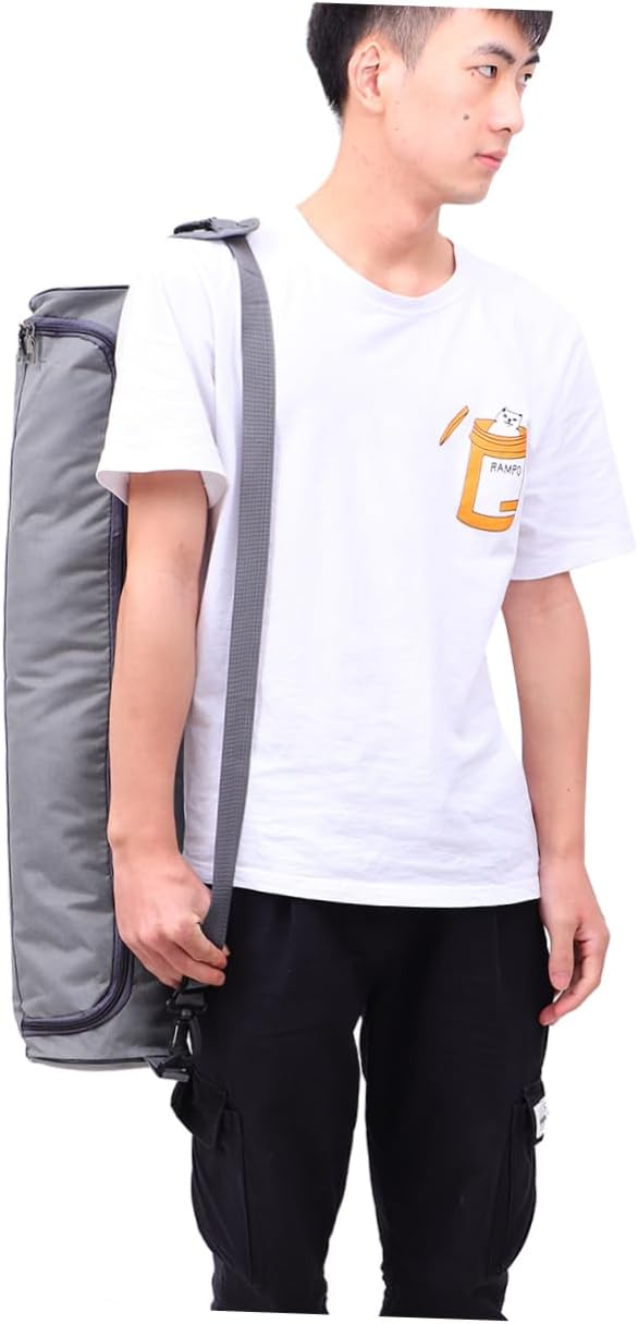 Wakauto Canvas Yoga Mat Tote Bag Capacity Sports Storage Pouch Lightweight Portable Gym Travel Hiking Camping Carry Case