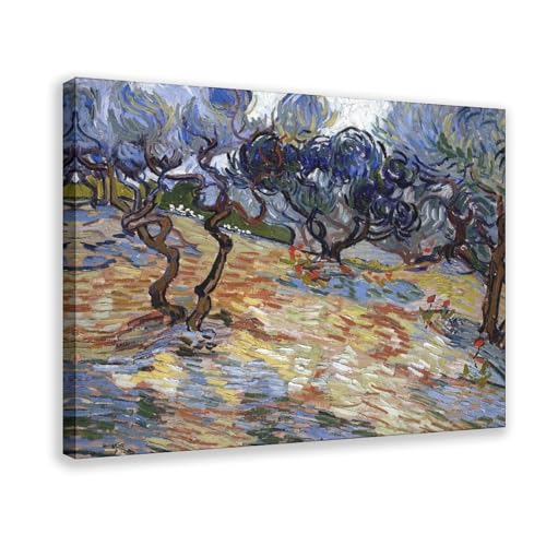 Toile oliviers Van Gogh décoration murale bureau avec cadre