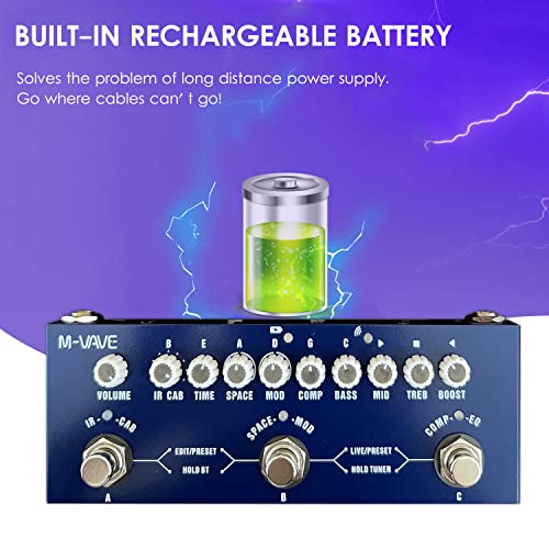 Homesen Pedal de Efeito combinado de Baixo Multifuncional Portátil Cube Baby com Reprodução de Músic