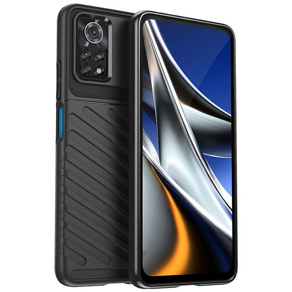 amazon basics Shockproof Mobile Cover for Poco X4 Pro 5G (360 Degree Protection | Protective Design | Anti-Scratch Tough Slim TPU Case), Black (B0D1MF17DX) Amazon Price History, Amazon Price Tracker