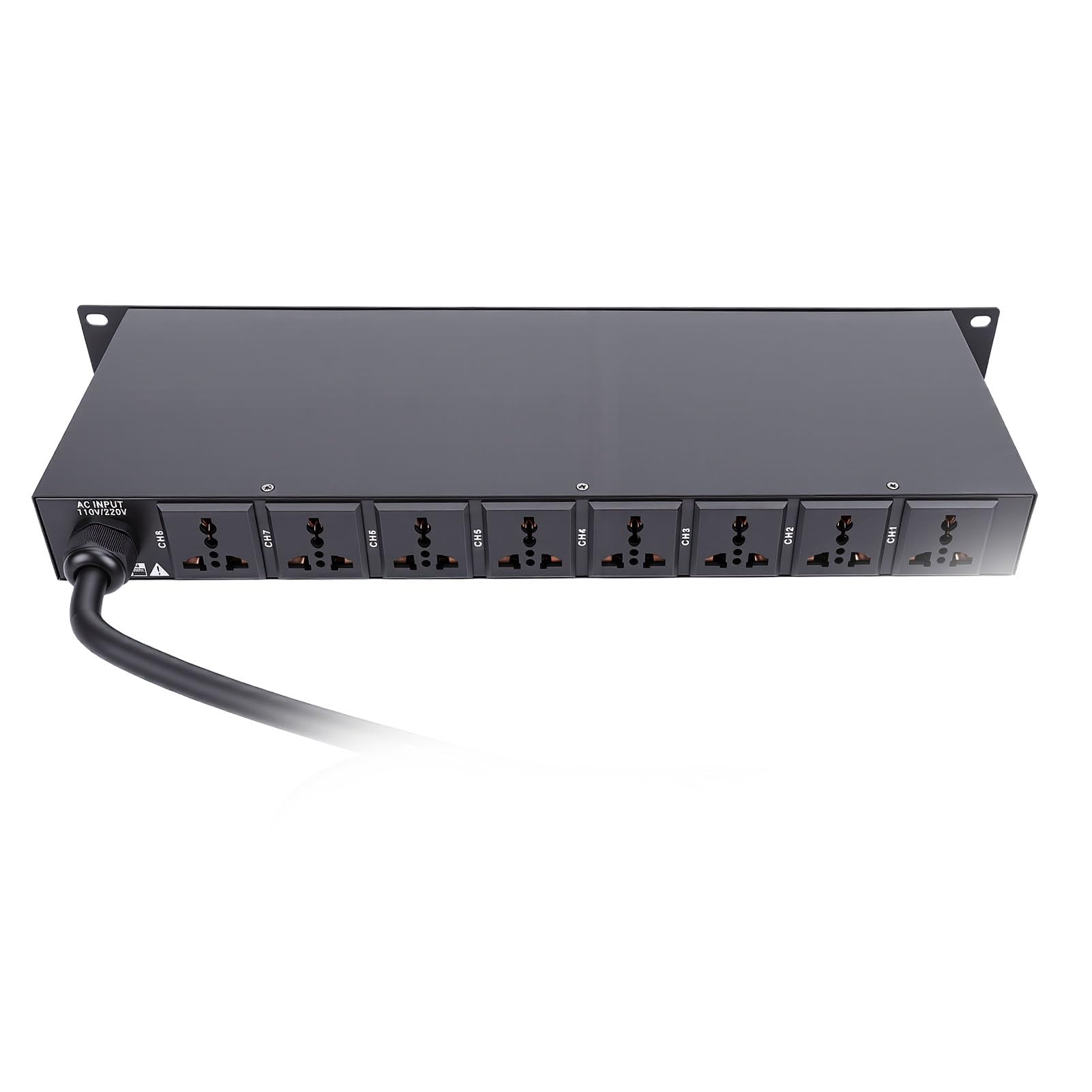 Power-Sequenzer-Conditioner mit 10 Ausgängen, mit Digitalanzeige, für Heim-Audio-Studio-Theater-System (EU-Stecker)