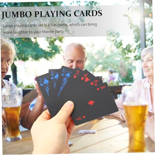 Kisangel Pokerkarten Aus Schwarzem PVC 2 Stück Kompakte Spielkarten Für 2-Spieler Spiele Party Und Familienwettbewerb – Bild 5