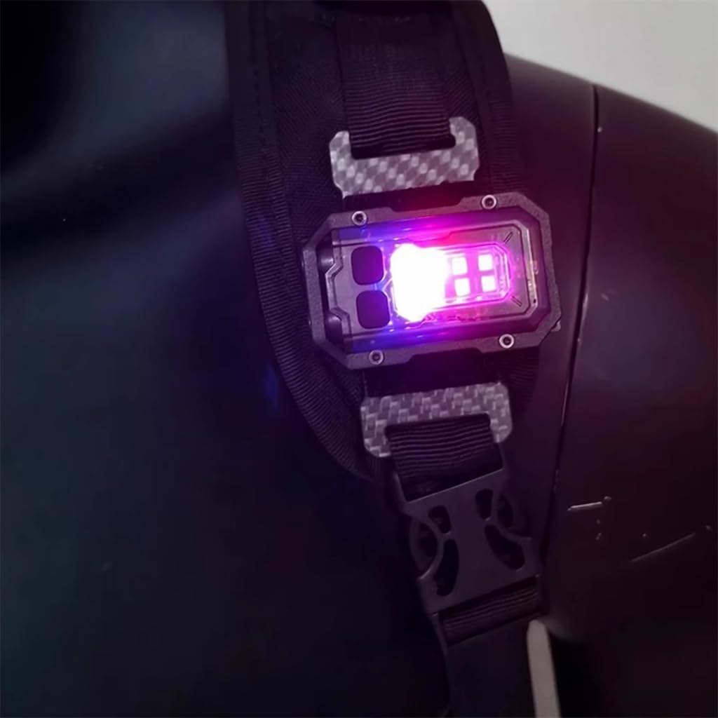 Lampes de poche rechargeables à deux têtes 1,5 h pour gilets tactiques en plein air