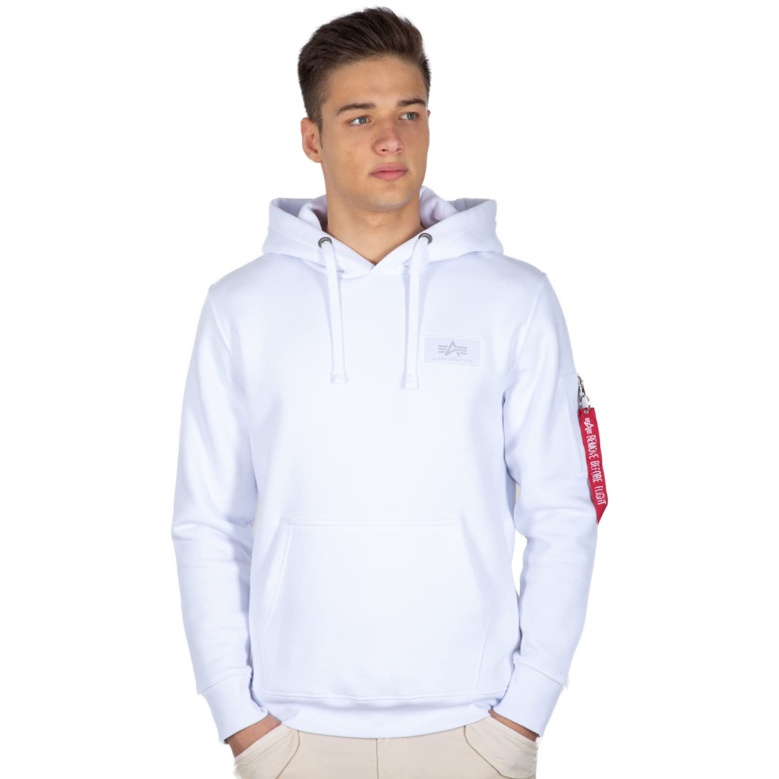 ALPHA INDUSTRIES Bluza sportowa Mężczyźni Bluza z kapturem z nadrukiem na plecach