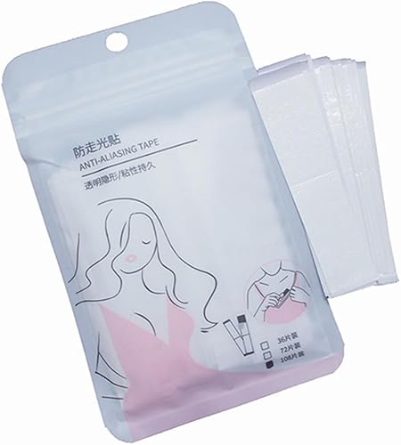 Cinta de moda, 108 piezas de cinta transparente fina de doble cara para ropa, cinta de tela transparente para mujeres, cinta de vestir, tela a piel