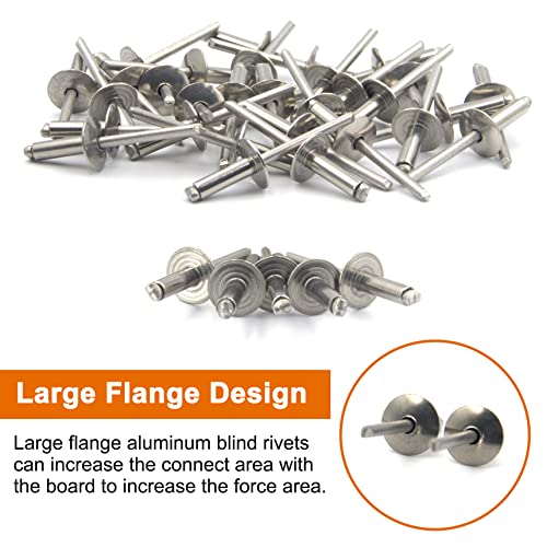 Rivets aveugles grande bride pour assembler les tôles sans déformer le support