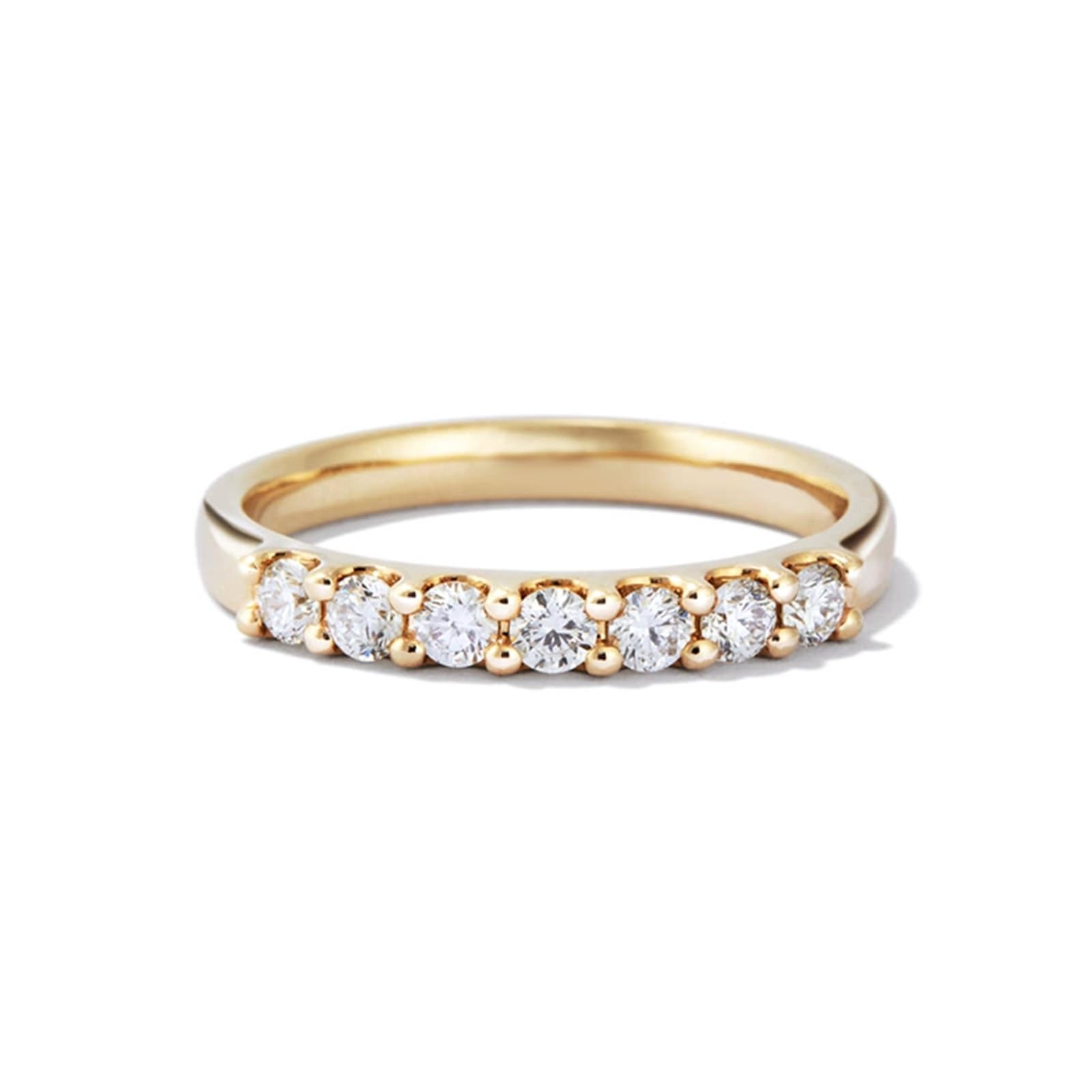 Wycian Vintage Ringe Damen Hochzeit Ring Gold 9K/14K Gelbgold Au375/Au585 2.5X2.5mm Runde Form Moissanit Vorsteckring für Damen Elegant Schmuck Geschenk