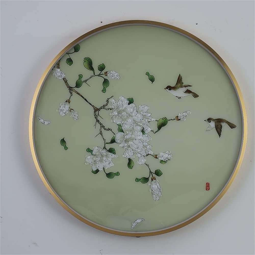 Round Wall Lamp Contemporary LED Sconces Creative Light for Home Decoration (Style B Gold, Diameter 31.4")