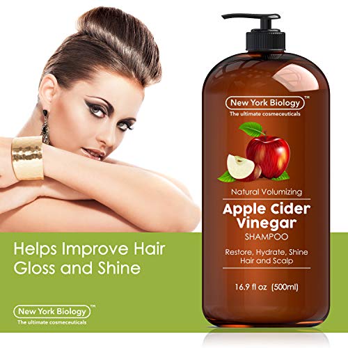 Apple Cider Vinegar Shampoo - Helps Restore Shine, Hair Gloss and Hydration to Dry Hair and Itchy Scalp – Clarifying and Nourishing – Safe for All Hair Types - 16.9 fl Oz