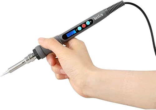 Vista 18 de BESTZO Kit de herramientas de combustión de leña LCD con soldador, kit de herramientas de pirografía con grabado en relieve, tallado, punta de Negro