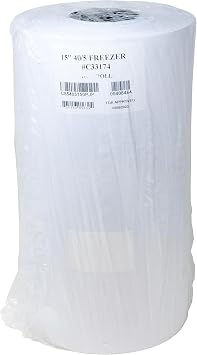 Delta Paper Polyethylene Freezer Paper White, 1000 Length x 15" Width | 1/Roll | Polyethylene, Wont Crack when Frozen, Prevents Freezer Burn