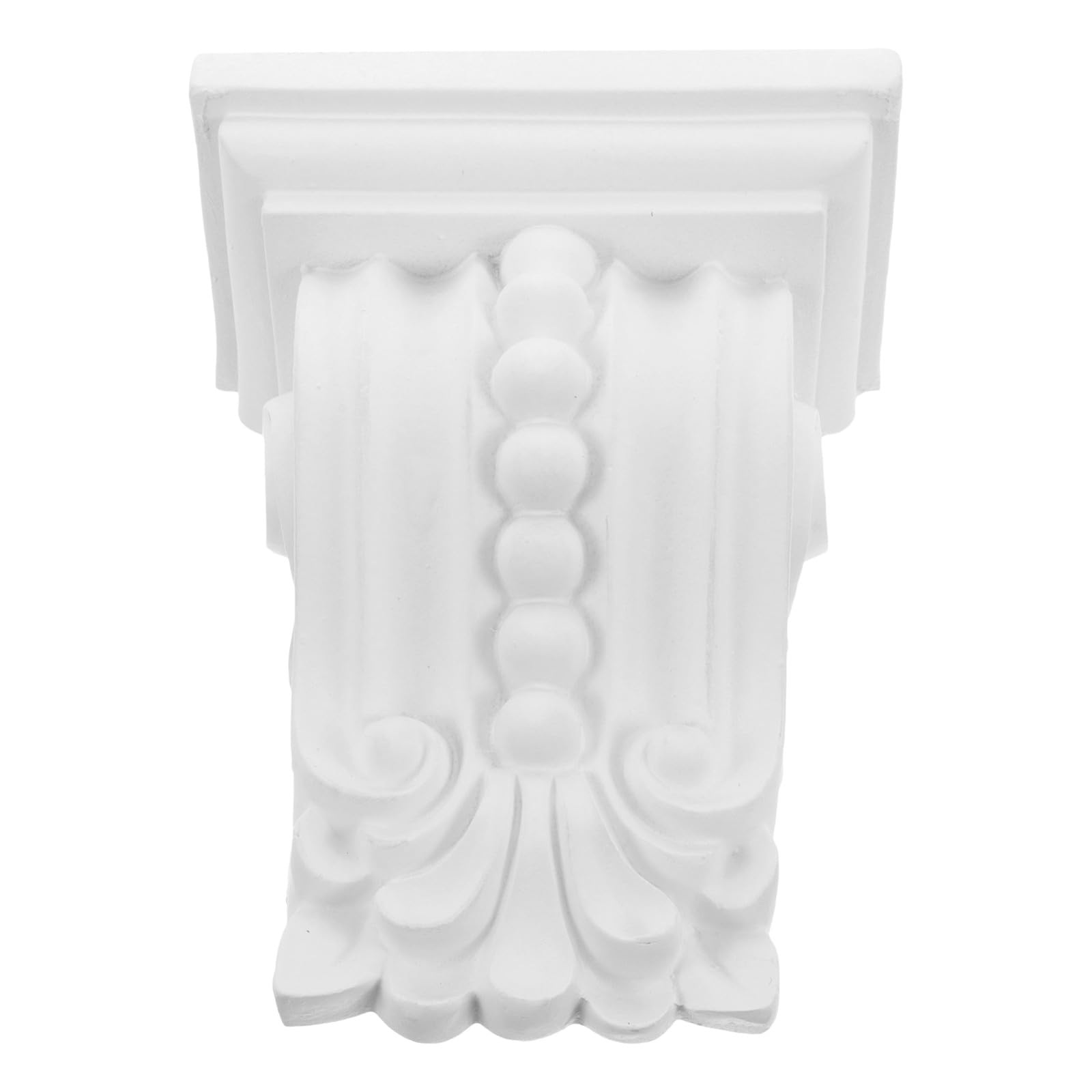 MAGICLULU Ménsula Decorativa de Columna Europea Tallada en Pu Blanca 11,5 Cm para Molduras y Superposiciones de Muebles, Aplique para Esquina, Decoración para Hogar y Sala de Estar