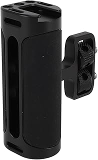 Camera Cage Grip, Camera Cage Side Handle 1/4 Inch Screw Hole Up and Down Adjustable Universal for Photography (Black)