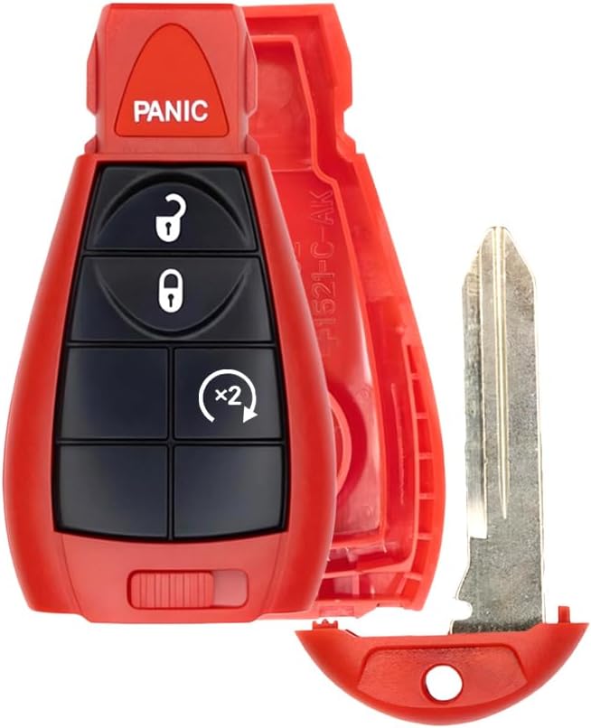 1x New Replacement Keyless Entry Remote Key Fob Shell / CASE Compatible with & Fits for Jeep & Ram - (No Electronics or Chip Inside)