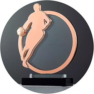 Medals Awards Metal Basketball Trophy Basketball Game Team Championship Trophy Outstanding MVP Basketball Player Trophy Basketball Club Souvenir Prizes Trophies (Color : Copper, Size : 12 * 20.5cm)