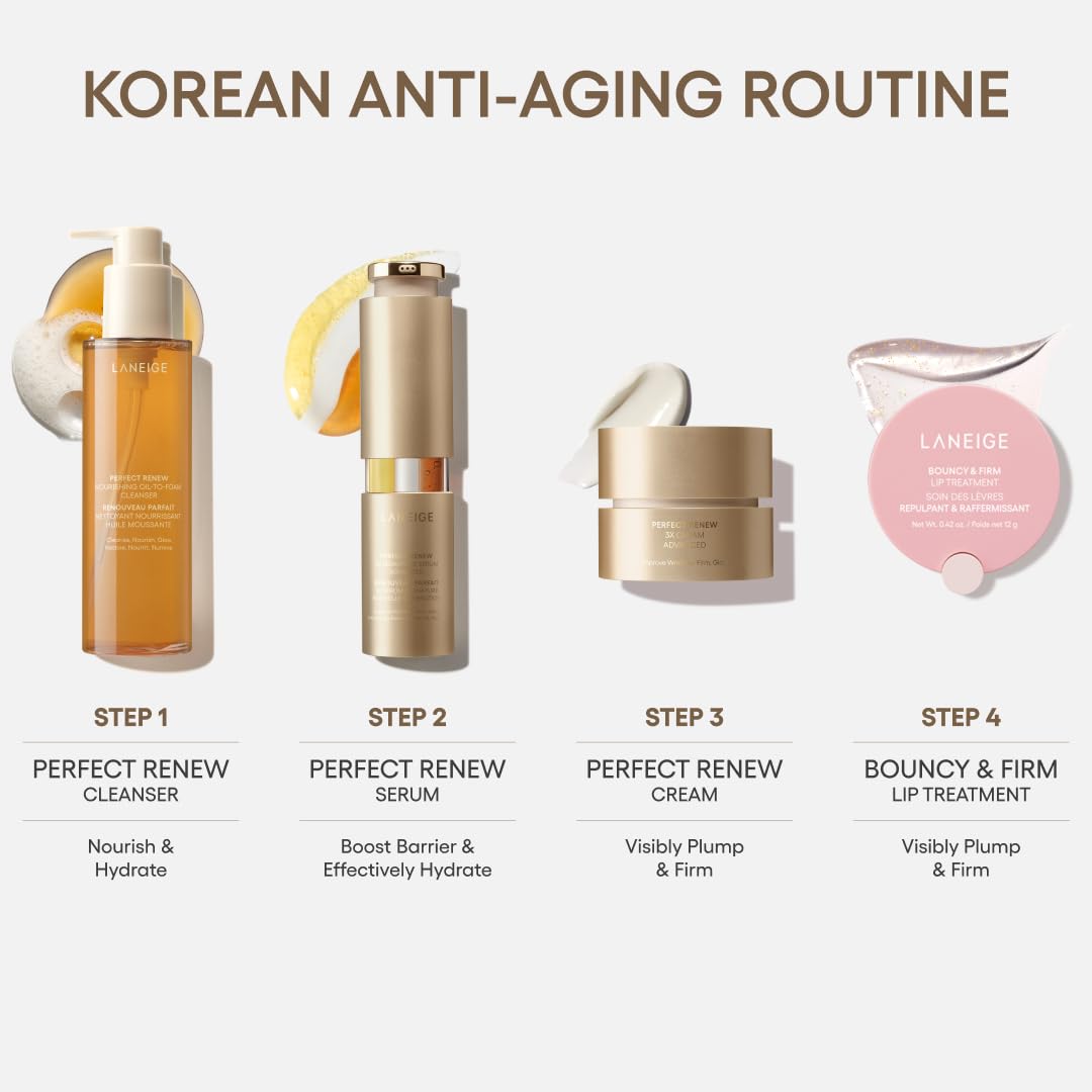 LANEIGE Perfect Renew 3X Cream – Anti-Aging Moisturizer with Peptides & Encapsulated Retinol to Visibly Firm Skin & Smooth Texture