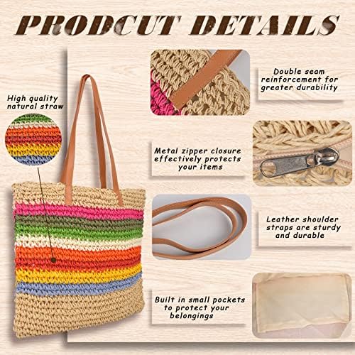 Bolso Tote de algodón tejido a mano QZUnique miniatura 5