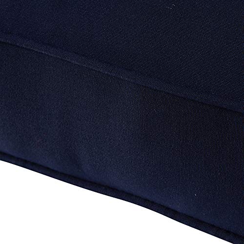 Greendale Home Fashions Outdoor Sunbrella Fabric Deep Seat Cushion, 2 Piece Set, Midnight #TOP3