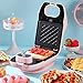 Produktbild MWKLW Brotbackmaschine, Waffel Sandwich Home Frühstücksmaschine Toaster mit 2 Waffel Backblech Backblech Rosa Waffeleisen abnehmbare Teller