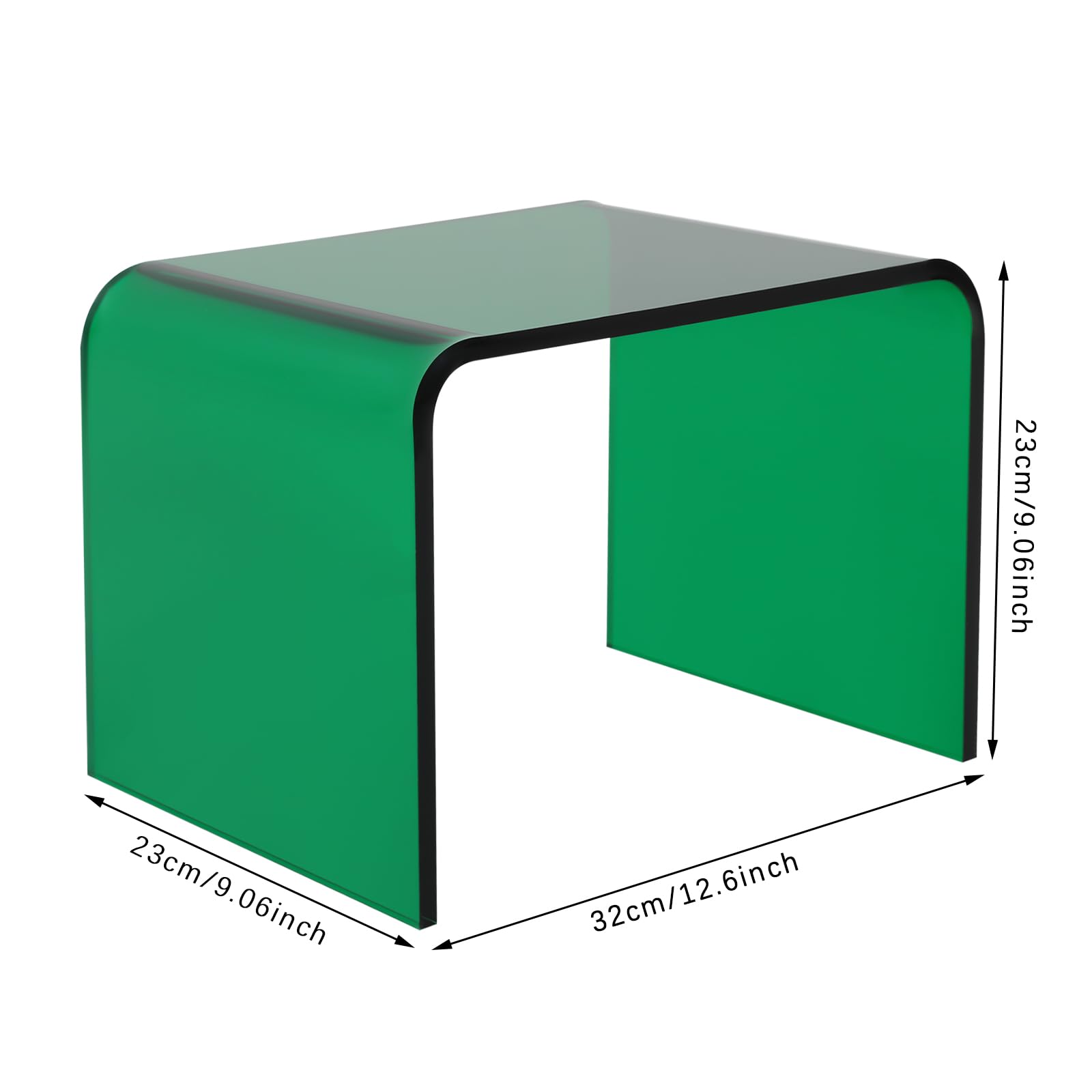 Wielofunkcyjny akrylowy podnóżek do 50 kg, 32 x 23 x 23 cm, taboret toaletowy, antypoślizgowy taboret łazienkowy, w kształcie litery U, taboret do siedzenia do spa, łazienki, salonu, aneksu kuchennego