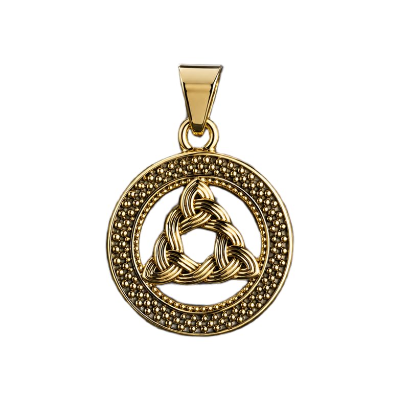 Stainless Steel Eternal Trinity 28X28mm Pendant Gold Plated Charm Necklace Without Chain Handmade For Men & Women Power Symbol Meaningful Jewelry |LK_SSC_0280-image-47
