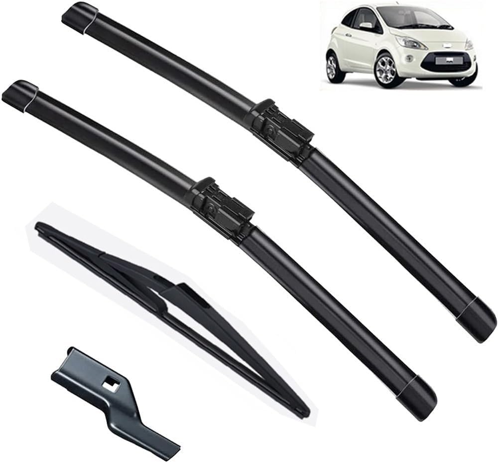 MadongJ Windshield Windscreen Wiper Blades for Ford Ka MK2 2009-2015, Replacement Blades All-Weather Performance Streak-Free Windshield Wipers
