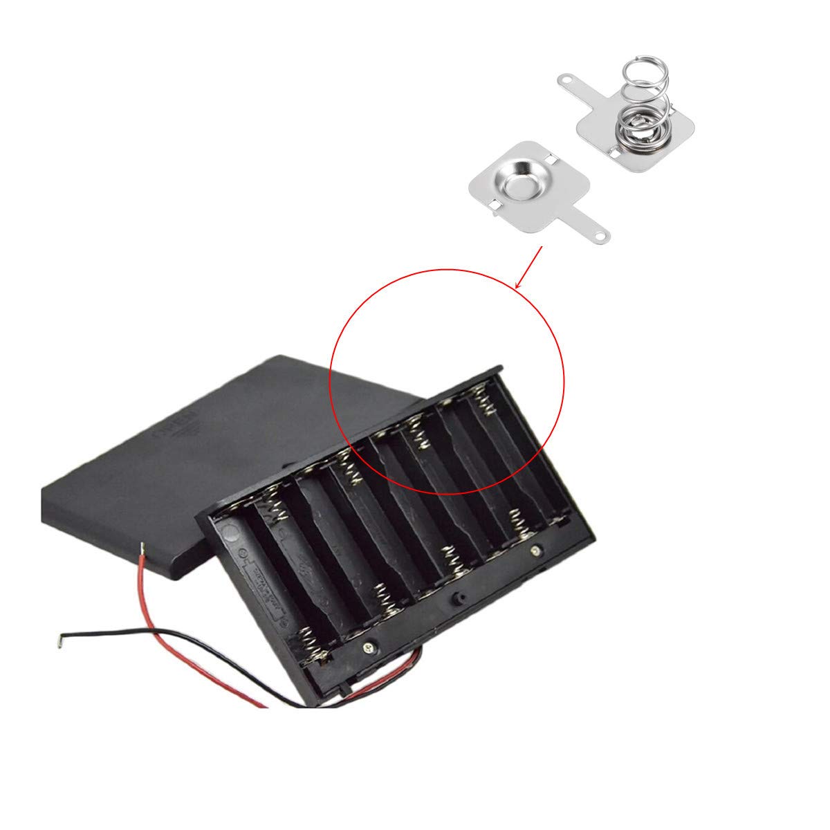 10Pairs Battery Springs AAA Battery Negative to Positive Conversion Spring Contact Nickle Plated 9x9mm image 4