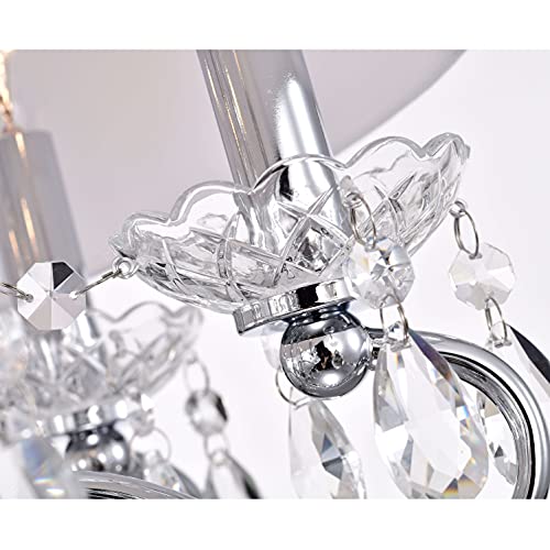 Jojospring Allured Crystal Chandelier/Solid White Shade #TOP4