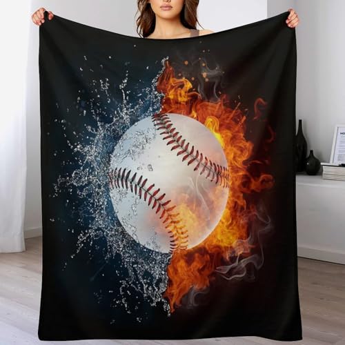 Manta de franela de béisbol para abrigarse del frío en el sofá 2