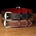 mypfote.com Exklusives Leder Hundehalsband mit großer Gravurplatte und gratis Gravur von Name und Telefon, für mittlere und große Hunde Braun/L 43-55cm