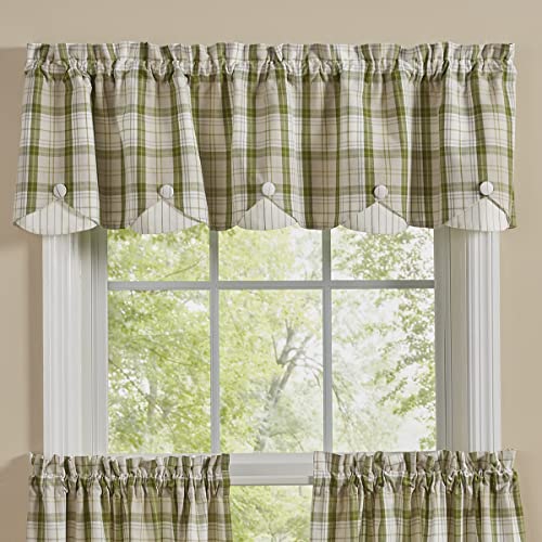 Park Designs Peaceful Cottage Lined Scalloped Valance 58" X 15" #TOP1