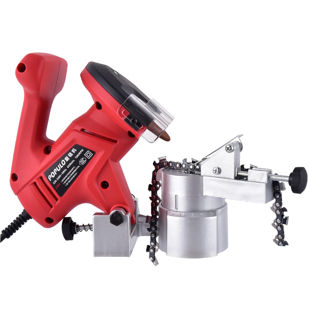 Affilatrice per Lucidatrice a Catena per Motosega Elettrica 220V, Strumento di Rettifica per Sega a Catena con Lima per Denti a Catena 65W 7000Giri/min