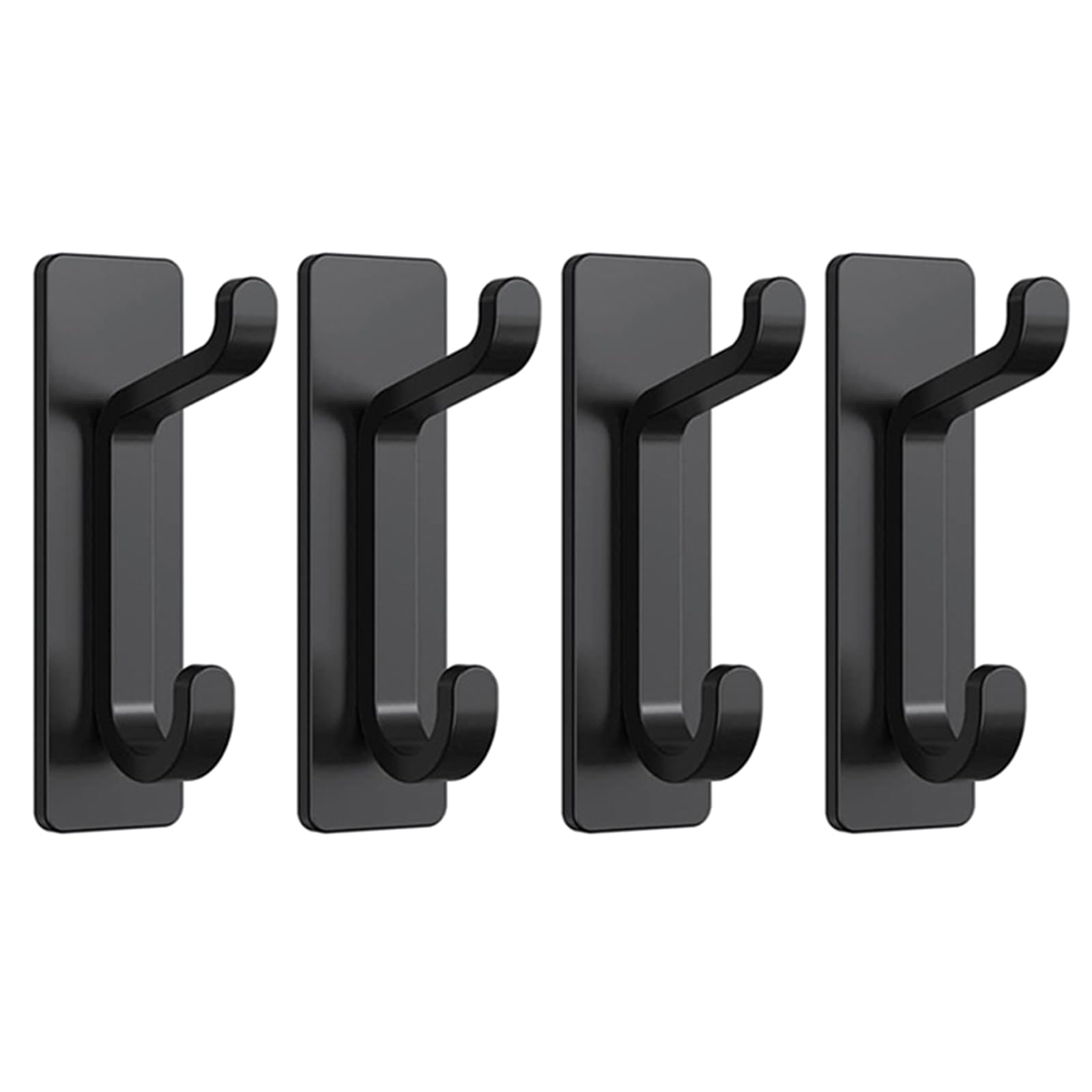 Klaisy 4 Pcs Strong Load-bearing Hook Door Hangs Clothes On The Wall Behind The Bathroom Traceless Sticky Hook Wall Hanger