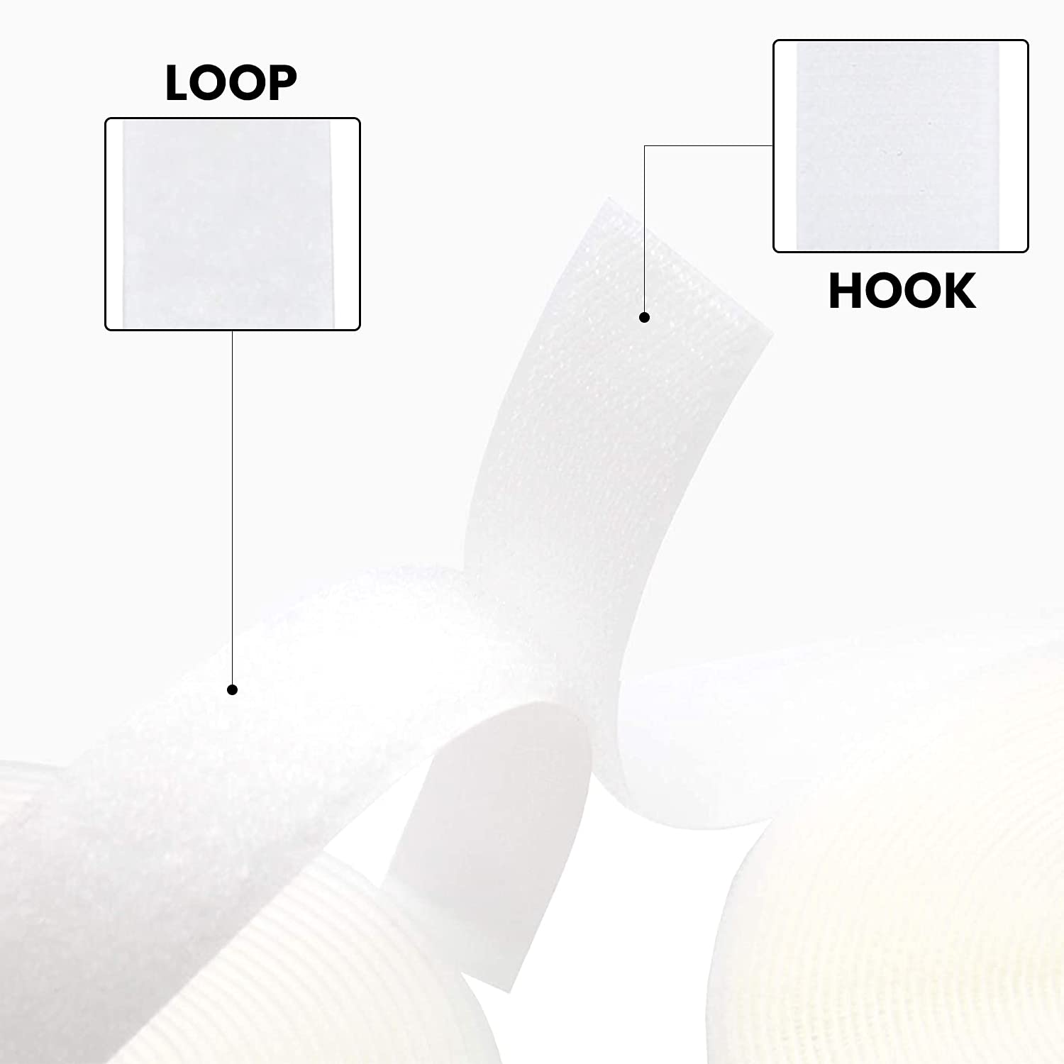 YKK - Cinta Adhesiva De 50 Mm De Ancho Para El Hogar, Cocina, Oficina, Costura, Tapicería Y Otros Proyectos De Manualidades Y Manualidades, Color Blanco, 10 Metros