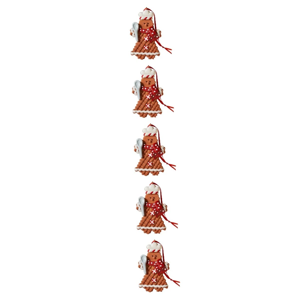 PRETYZOOM 5St Lebkuchenmann Anhänger Christbaum anhänger christbaumanhänger Dekorationen für Zuhause weihnachtliche lebkuchenfiguren Weihnachtsdekoration Weihnachtsbedarf Harz Brown