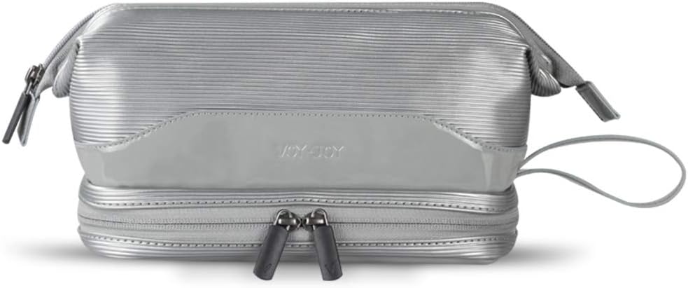 男 トイレタリーバッグ ポータブル 防水 化粧ポーチ 化粧品バッグ トラベルポーチ 大容量 メイクポーチ アクセサリー オーガナイザー 多機能 革 ストレージ 用 女の子 女性 灰色 メイク道具 フェイスケアツール